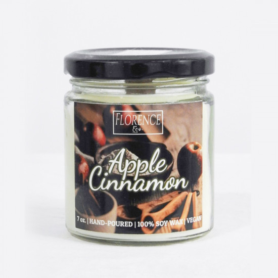 Apple Cinnamon Scented Soy Wax Candle - 200gms