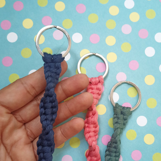 Macrame Twisted Keychains - Set of 3 Keychains