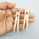 Wooden Clips 60mm - Natural - 10 Clips/ 50 Clips