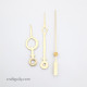 Clock Hands #5 - Golden - Set Of 3 Hands