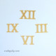 Acrylic Clock Numbers 25mm - Roman - Set of 4