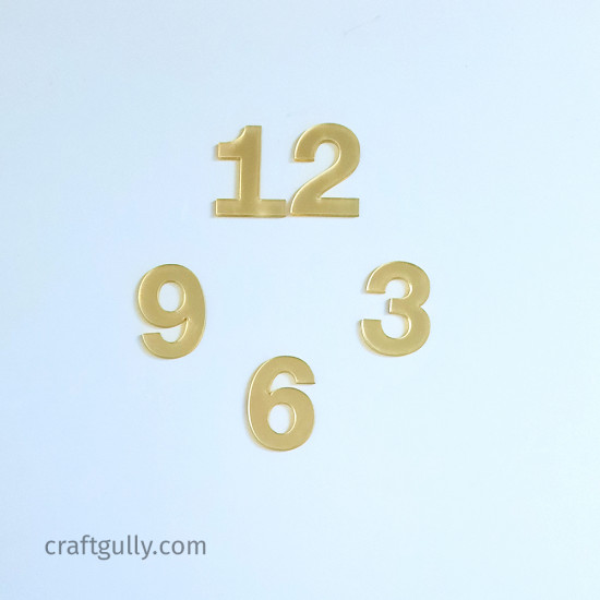 Acrylic Clock Numbers 25mm - Set of 4
