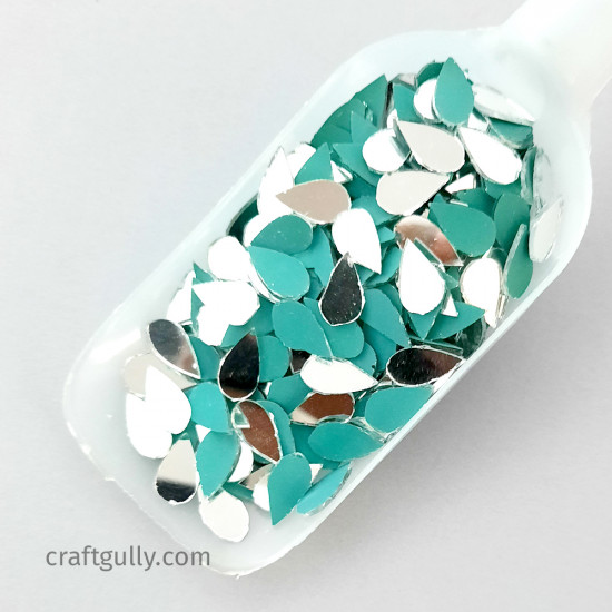 Cut Mirrors 13mm - Drop - 50gms/ 300 Pcs Cut Mirrors 13mm - Drop - 50gms/ 300 Pcs