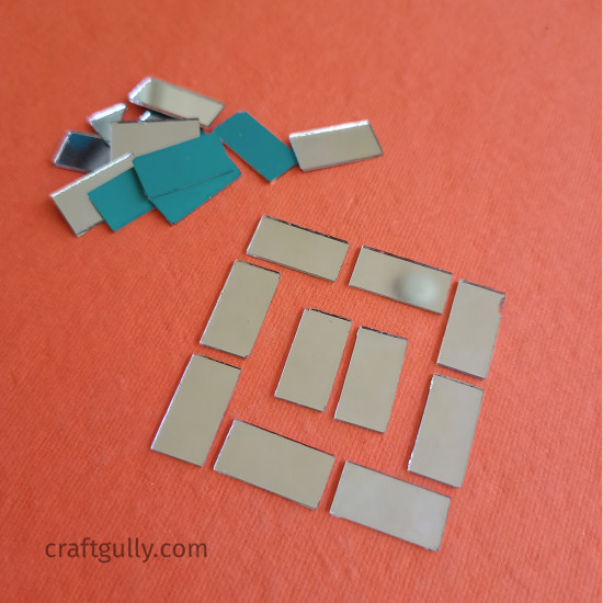 Cut Mirrors 20mm - Rectangle - 50gms/ 115 Pcs