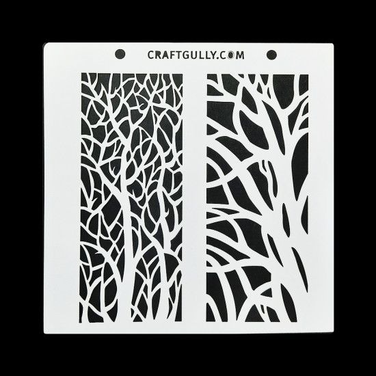 Stencils #159 - 6x6 Inches - Foliage Columns