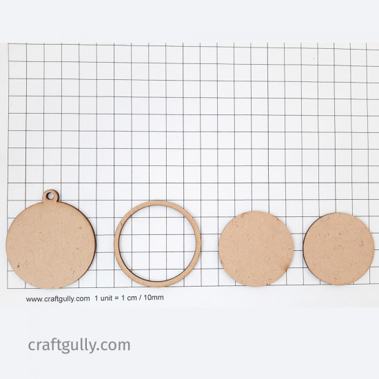 MDF Embroidery Hoop Base 56mm - Round - 1 Set