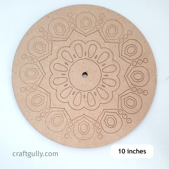 Pre Marked MDF Clock Base #5 - Round 10 Inches - 1 Piece