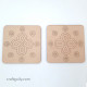 Pre Marked MDF Coasters #5 - 98mm Square - Pack of 2