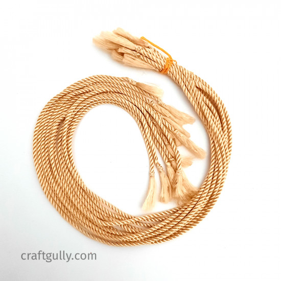 Rakhi Threads With Tassels - Cream - 12 Threads