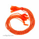 Rakhi Threads With Tassels - Orange & Golden - 12 Threads