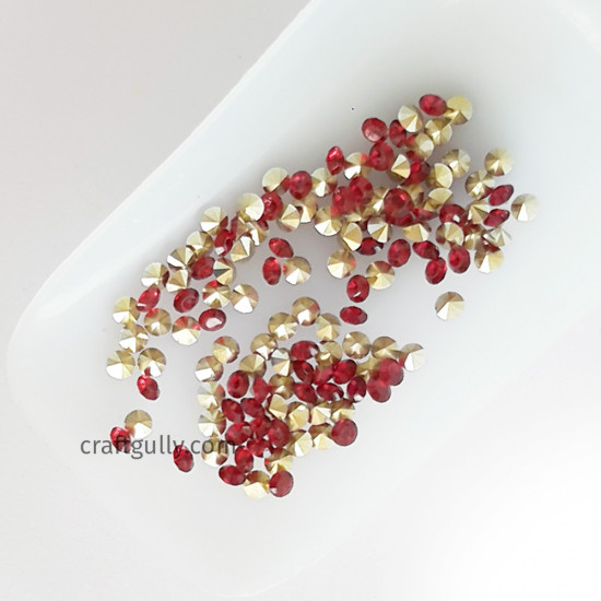 Rhinestones 4mm Round Diamond - Dark Pink - 6gms/ 400 pieces