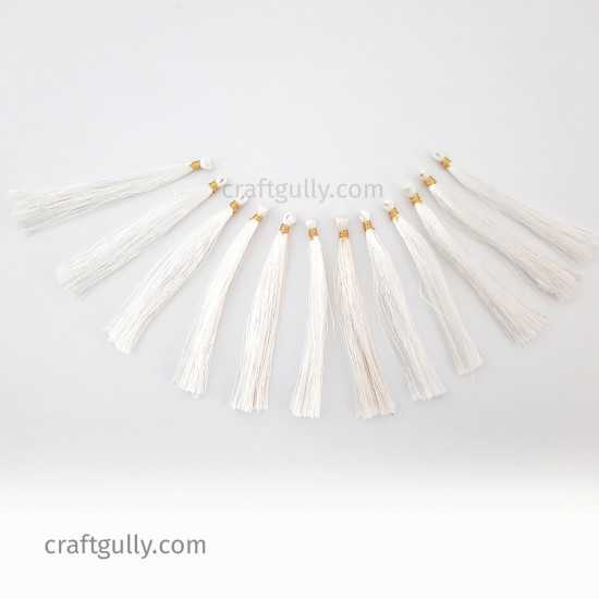 Tassels #16 - 80mm White - 12 Tassels