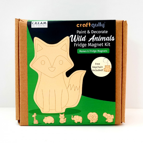 Fridge Magnets Kit - Wild Animals Theme