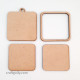 MDF Embroidery Hoop Base 54mm - Square - 1 Set