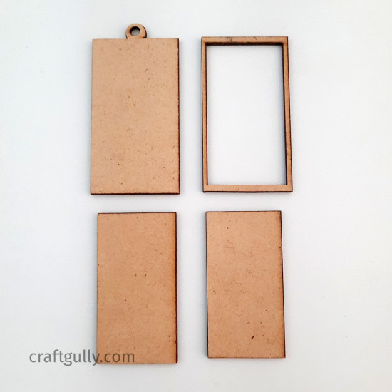 MDF Embroidery Hoop Base 63mm - Rectangle - 1 Set