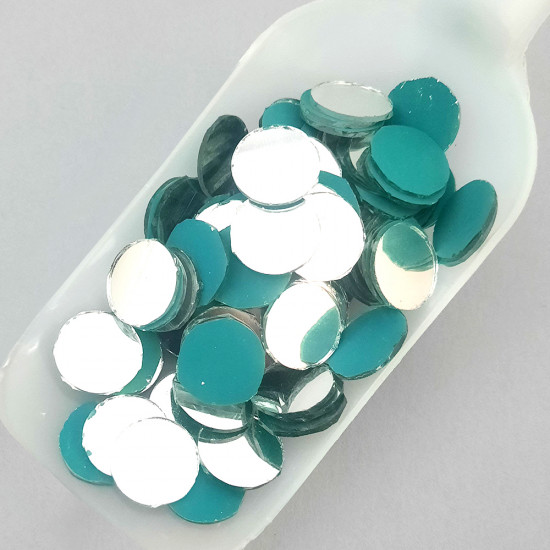 Cut Mirrors 14mm - Round - 50gms/ 120 Pcs Cut Mirrors 14mm - Round - 50gms/ 120 Pcs