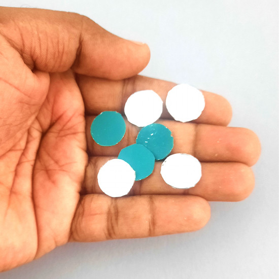 Cut Mirrors 14mm - Round - 50gms/ 120 Pcs Cut Mirrors 14mm - Round - 50gms/ 120 Pcs