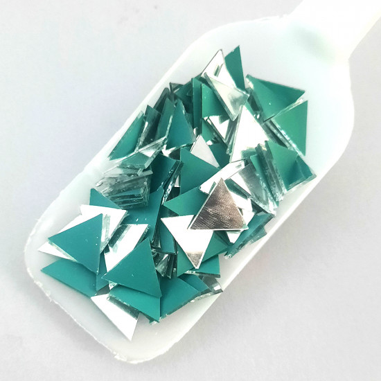 Cut Mirrors 14mm - Triangle - 50gms/ 139 Pcs Cut Mirrors 14mm - Triangle - 50gms/ 139 Pcs