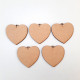 MDF Keychains #7 - 50mm Heart - Pack Of 5