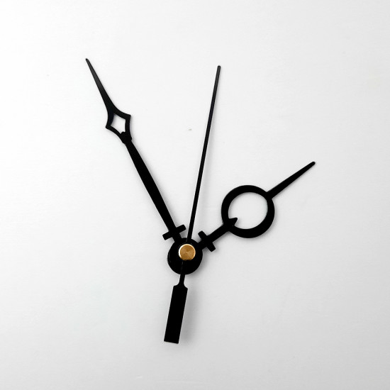 Clock Hands #8 - Black - Set Of 3 Hands