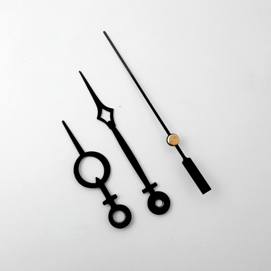 Clock Hands #8 - Black - Set Of 3 Hands