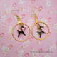 Enamel Charms 21mm - Reindeer #1 - Black - 2 Charms