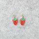 Enamel Charms 21mm - Strawberry #1 - Red - 2 Charms