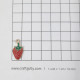 Enamel Charms 21mm - Strawberry #1 - Red - 2 Charms