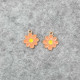 Enamel Charms 18mm - Flower #28 - Orange - 2 Charms