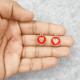 Enamel Charms 16mm - Heart #4 - Red - 2 Charms