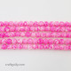 Mottled Glass Beads 6mm - Light Pink - 1 String