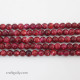 Mottled Glass Beads 6mm - Maroon - 1 String