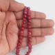 Mottled Glass Beads 6mm - Maroon - 1 String