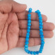Mottled Glass Beads 6mm - Blue - 1 String