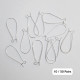 Earring Loops / Kidney Hooks 38mm - Silver Finish