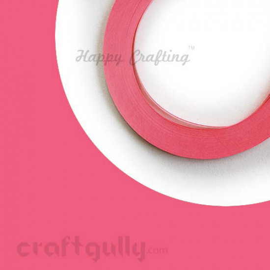 Quilling Strips 1mm Brink Pink - 17Inch - 100 Strips