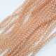 Glass Beads 6mm Round - Trans. Golden Lustre - 1 String