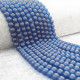 Glass Beads 8mm Round - Matte Trans. Royal Blue - 1 String