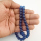 Glass Beads 8mm Round - Matte Trans. Royal Blue - 1 String / 100 Beads