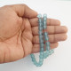 Glass Beads 8mm Round - Matte Trans. Teal - 1 String / 100 Beads