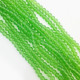 Glass Beads 8mm Round - Matte Trans. Green - 1 String