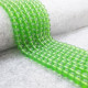 Glass Beads 8mm Round - Matte Trans. Green - 1 String