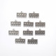 Connectors #114 - 18mm - 1/5 Rings Silver - 10 Pcs