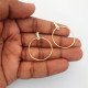 Connectors #118 - 32mm - 1/1 Rings Golden - 5 Pairs