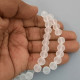 Glass Beads 8mm Round - Matte Clear Frosted - 1 String / 100 Beads