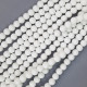 Glass Beads 8mm Round - Matte White - 1 String / 100 beads