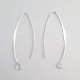 Earring Hooks 52mm - Flat V - Silver Finish - 5 Pairs