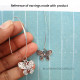 Earring Hooks 52mm - Flat V - Silver Finish - 5 Pairs