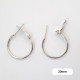 Earring Hoops #2 - 20mm Silver Finish - 5 Pairs
