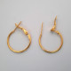 Earring Hoops #3 - 20mm Golden Finish - 5 Pairs